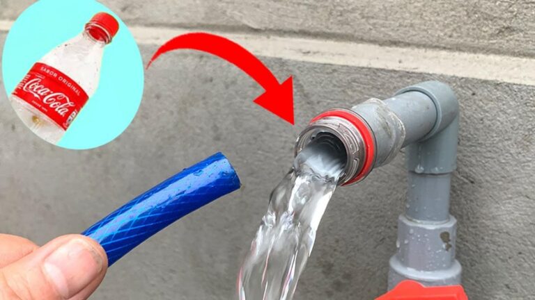 Dieser einfache Trick verwandelt eine Plastikflasche in eine schnelle Wasserleitung ……