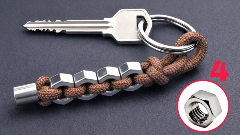 5 Schritte: So verwandelst du Metallmuttern in stylische Schlüsselanhänger!