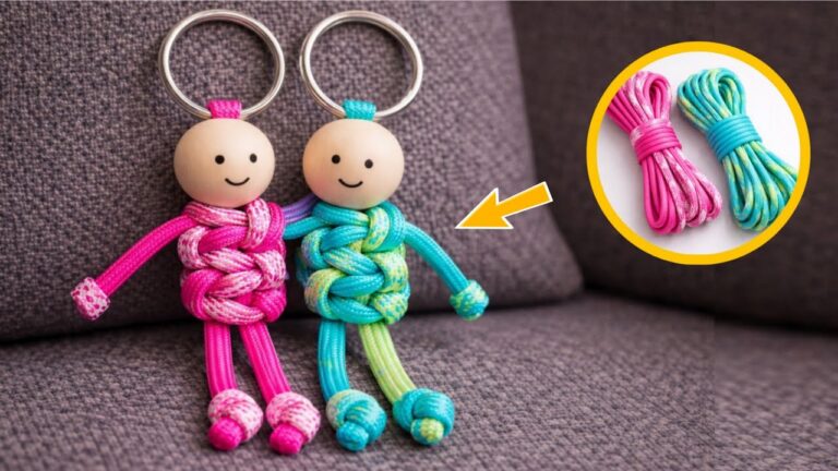 5 einfache Schritte für süße Schlüsselanhänger aus Schnur selbstgemacht!