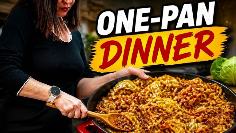 5 einfache Schritte für ein schnelles und leckeres Kohl-Burger-Pfannengericht