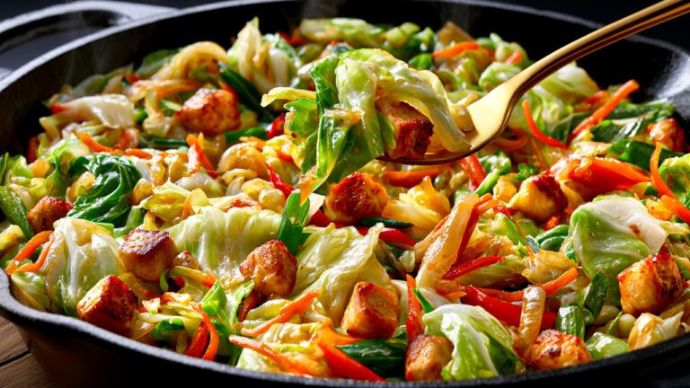 Entdecke 5 einfache Schritte für ein köstliches One-Pan Hähnchen mit Kohl!