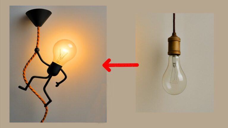 Verwandle 1 gewöhnliche Glühbirne in eine kreative Lampe mit einfachen Werkzeugen!