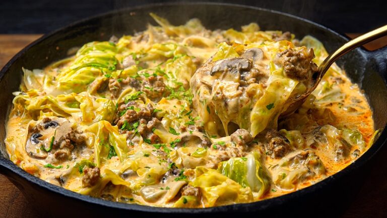 5-Minuten Rezept: Cremiges Rinderhack mit Weißkohl für ein schnelles Abendessen!