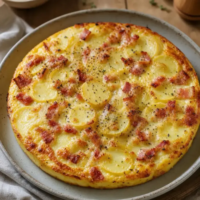 Kartoffelquiche ohne Boden mit Speck und Käse – cremiger Genuss