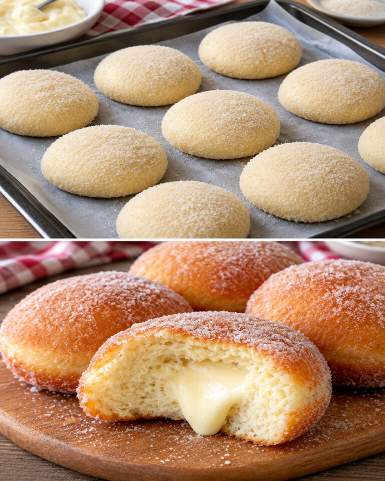 Pudding-Donuts auf zwei Arten — frittiert und gebacken