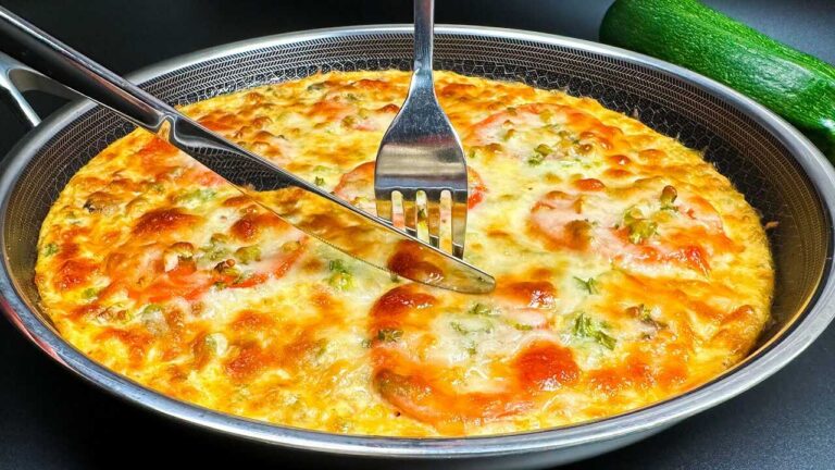 Mix zucchini and eggs! I learned this trick in a fancy restaurant