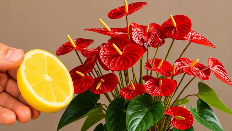 Just 1 lemon! A simple homemade trick to keep anthurium blooming