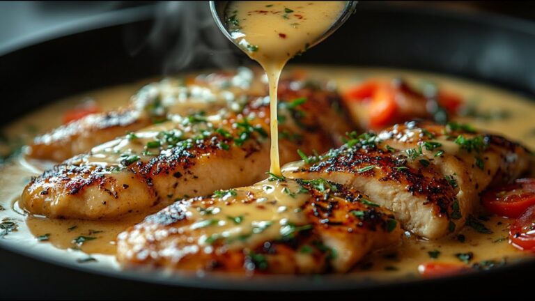 Pollo croccante con salsa cremosa all’aglio e parmigiano – ricetta facile